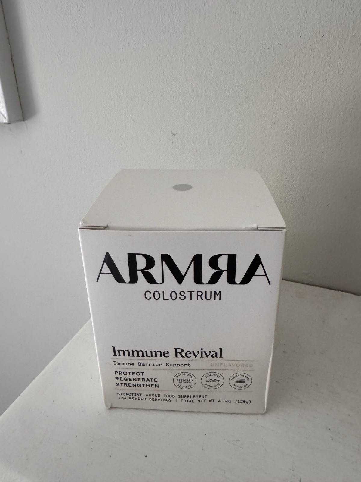 NEW Sealed ARMRA Colostrum Immune Revival 120 Servings Unflavored Immune Support