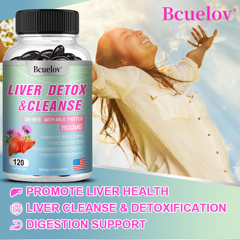 Milk Thistle Silymarin Artichoke Dandelion Choline – 120 Capsules – Liver Plus *