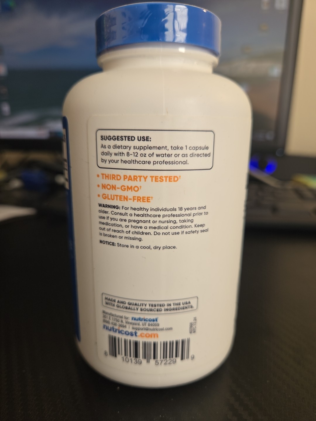 Nutricost L-Phenylalanine 500mg 180 Caps Exp: 01/2028