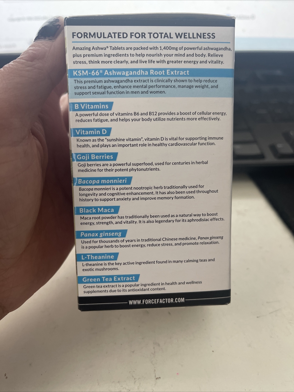 Force Factor Amazing Ashwa Tablets Ashwagandha Supplement for Stress & Anxiety