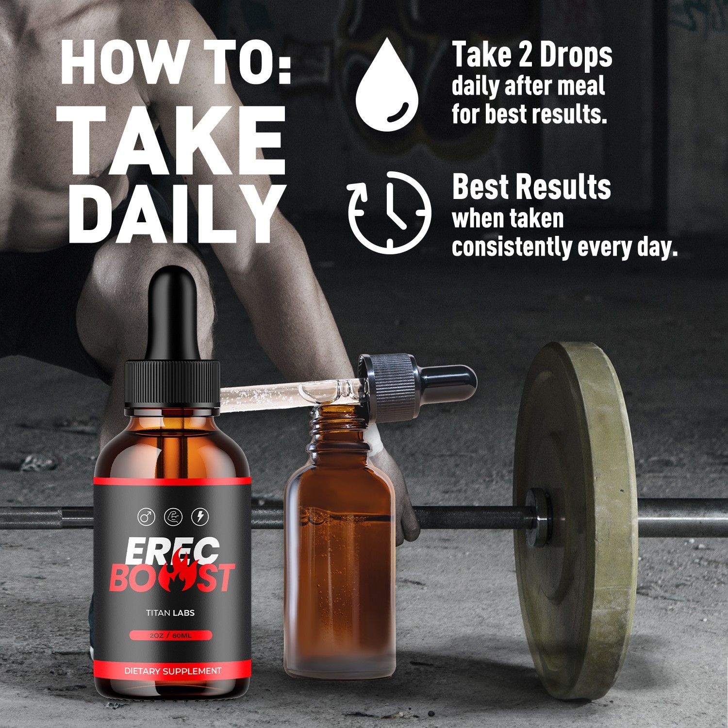 (5 Pack) Erec Boost Male Support Drops Advanced ErecBoost Supplement 150 Serving