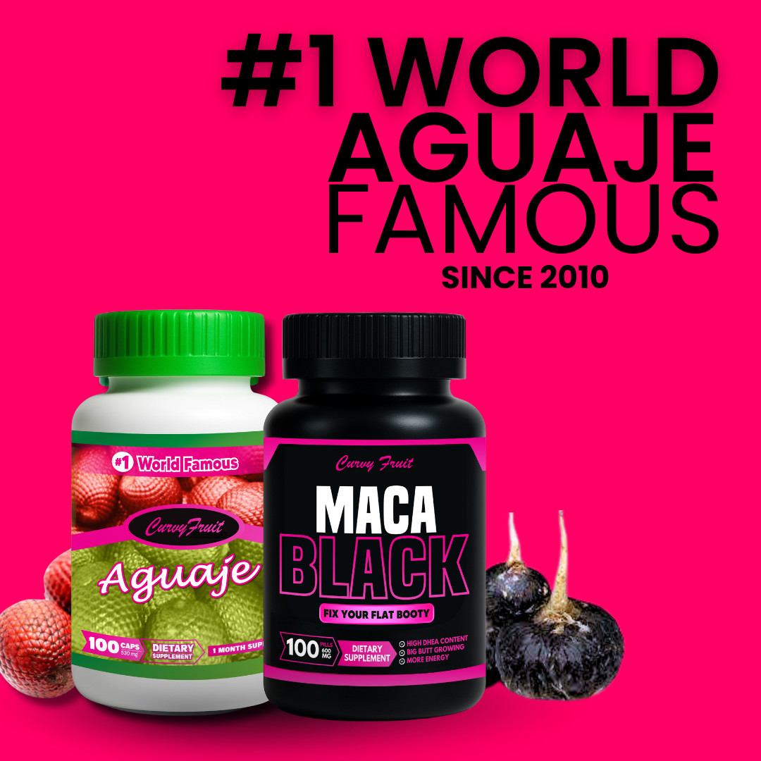 BIG BUTT GROWING: Aguaje + Black Maca ROOT PILLS, MAXIMIZE your BOOTY SIZE FAST!