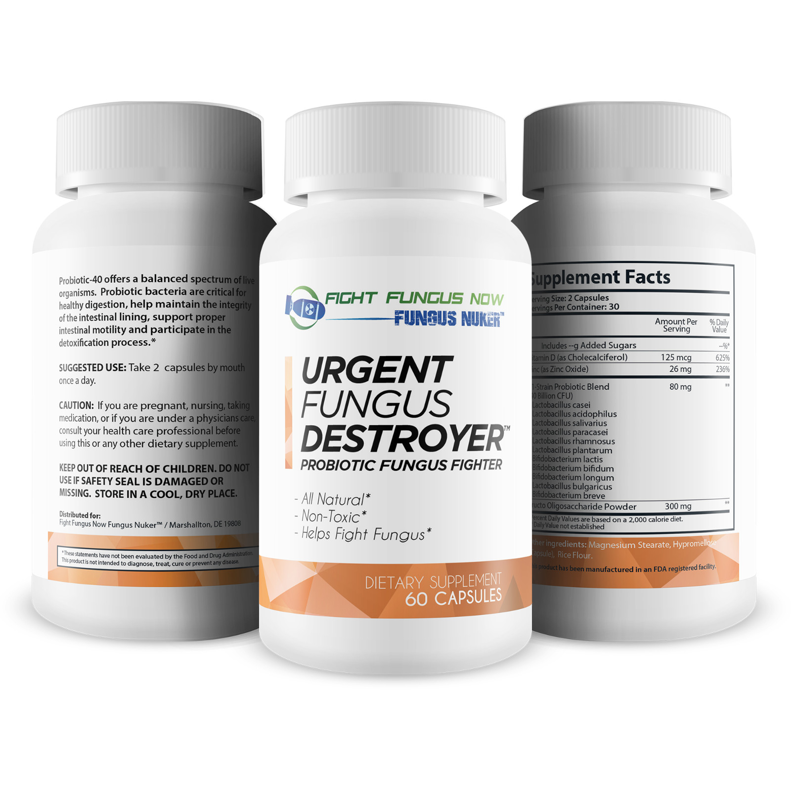 Urgent Fungus Destroyer Probiotic Fungus Fighter – Clear Nail Antifungal Pills