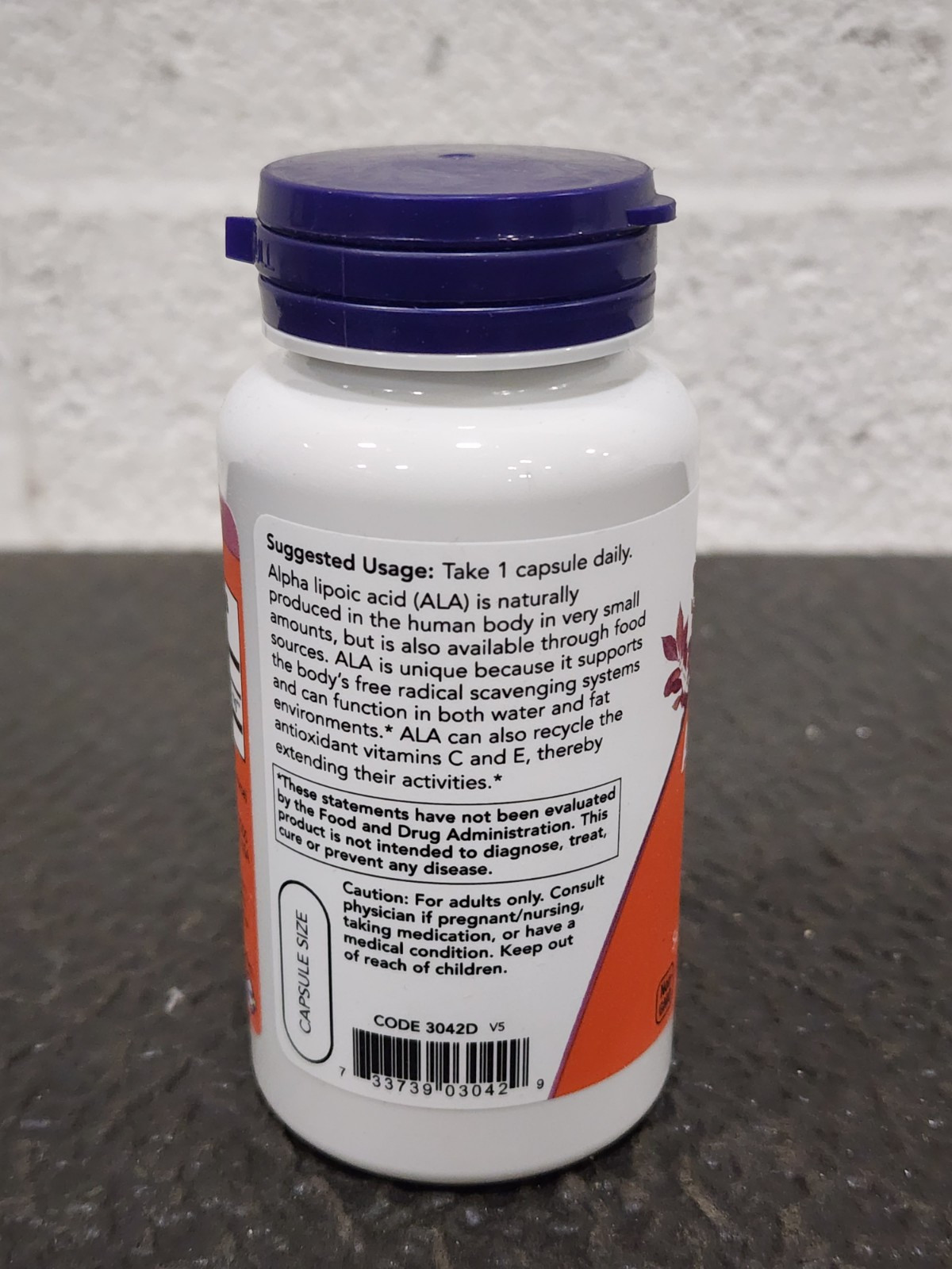 NOW FOODS Alpha Lipoic Acid 250 mg 60 Veg Capsules