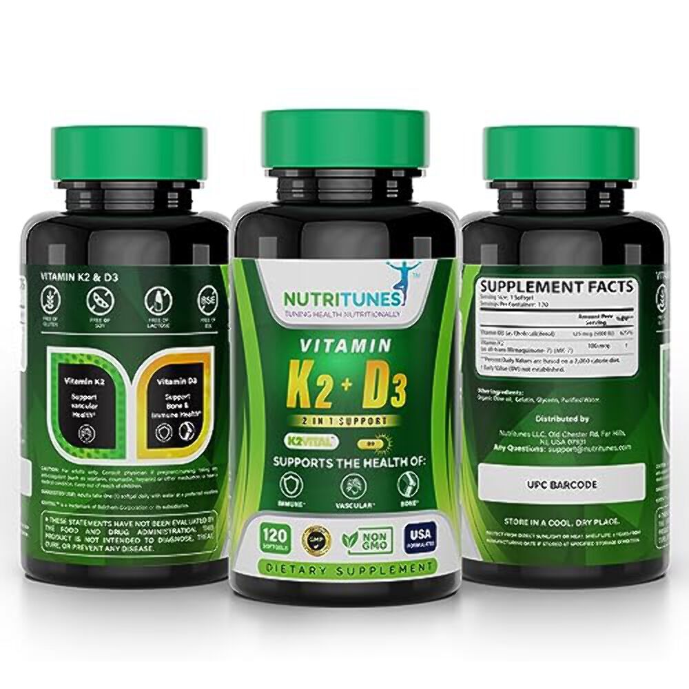 Vitamin K2 + D3 Soft Gels – Heart, Bone & Immune Health Support