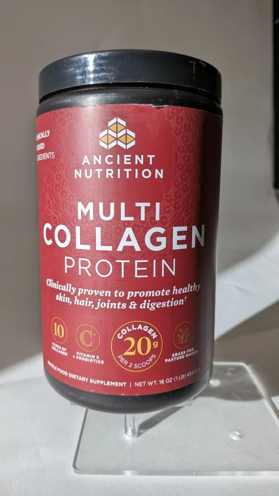 Ancient Nutrition Multi Collagen Protein Powder 16oz Grass Fed Skin Health