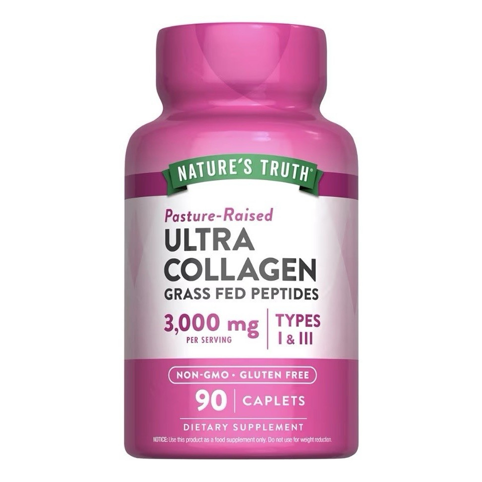 Nature’s Truth Ultra Collagen Grass Fed Peptides 3000mg Types I & III 90 Ct