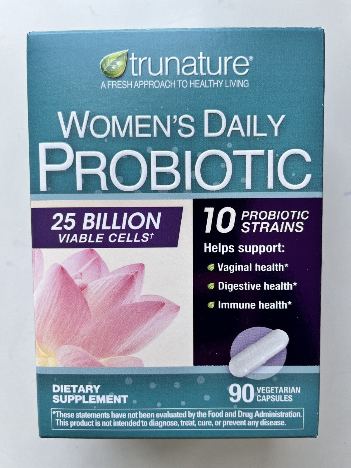 Trunature WOMEN’S DAILY PROBIOTIC. 90 VEGETARIAN CAPSULES – Exp 03/2026