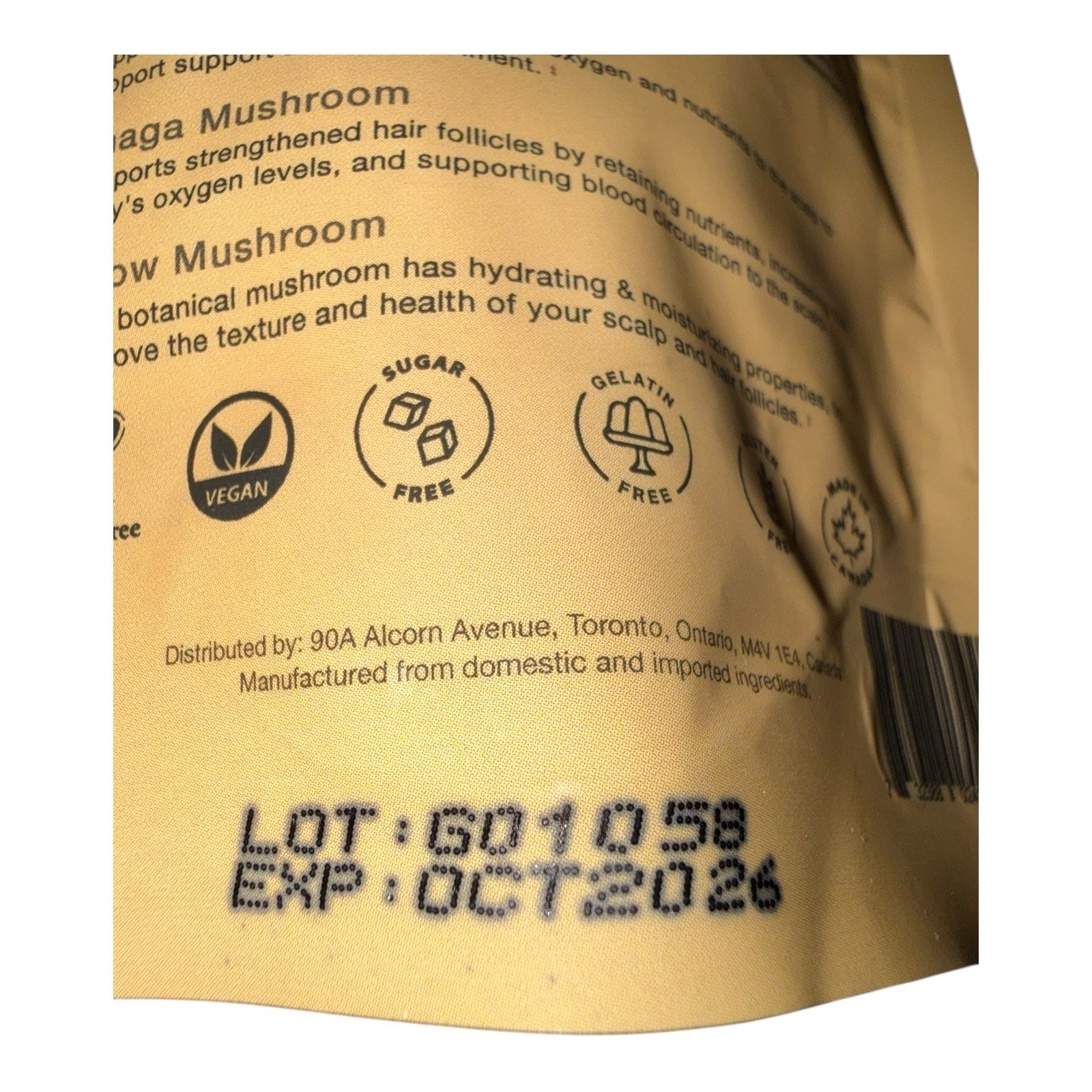 Imarais Beauty Sugar-Free Vegan Haircare Gummies Reishi Chaga Snow Mushroom 30ct