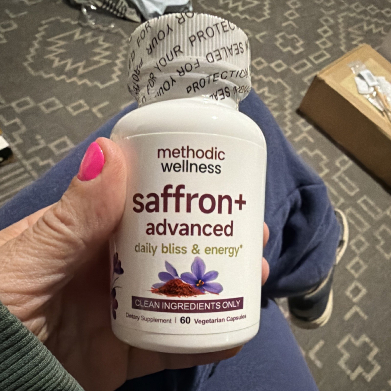 methodic wellness Saffron Supplement Vitamin C Magnesium 60 Capsules Exp 01/2028
