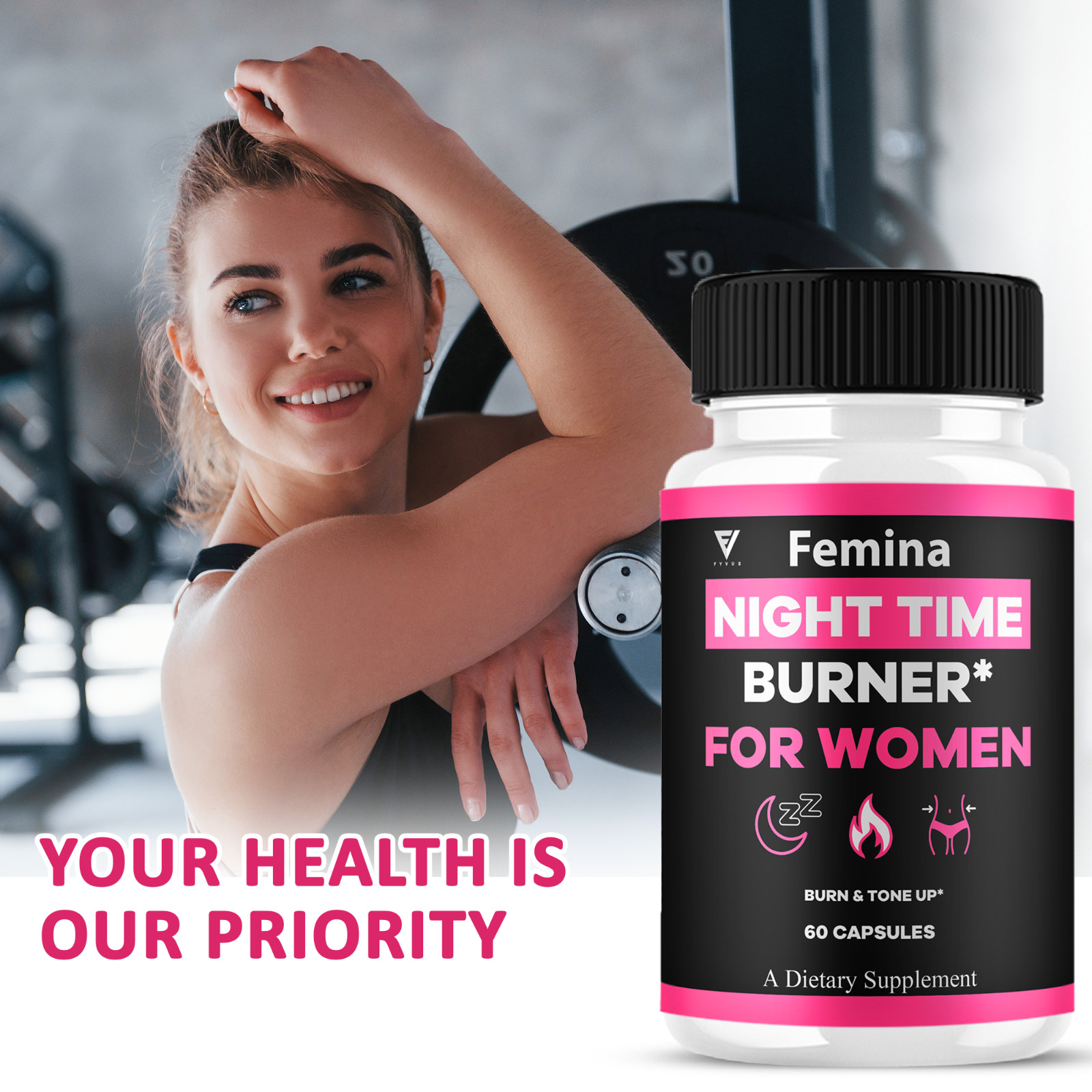 (2 Pack) Femina Night Time Capsules, Femina NightTime Formula (120 Capsules)