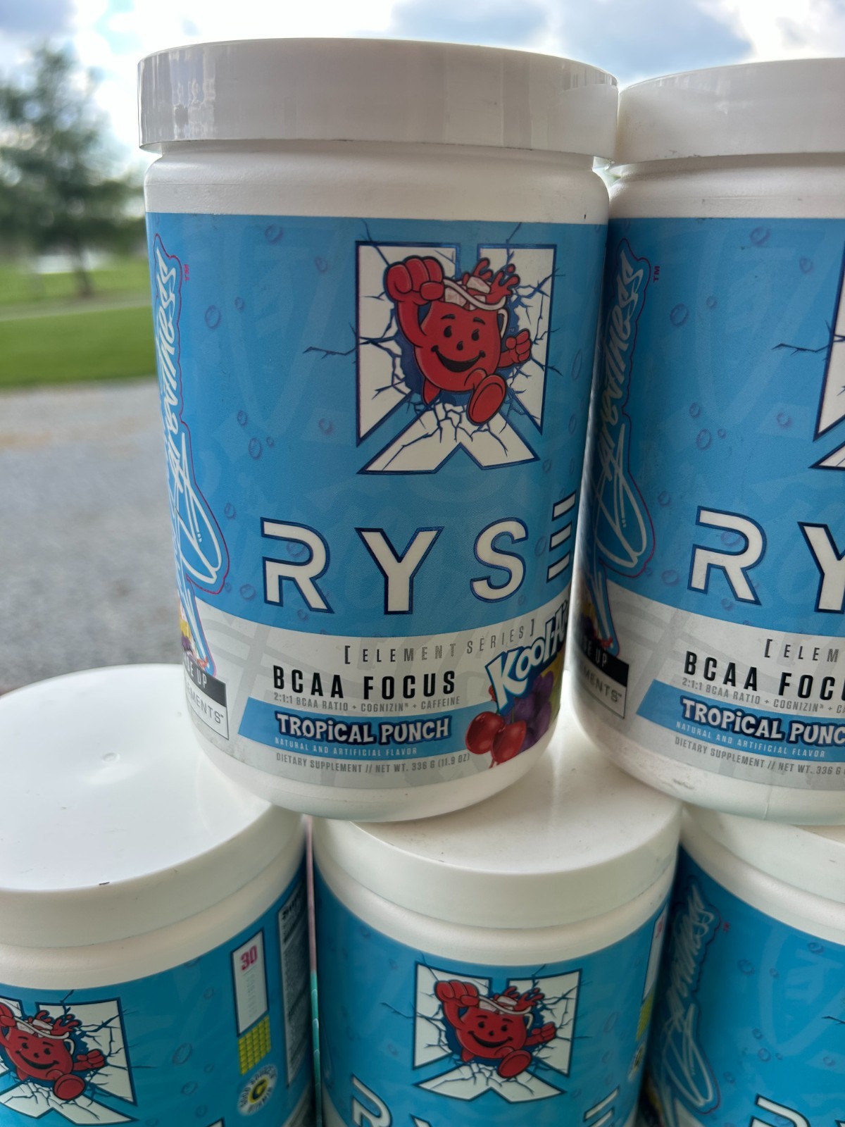 5-pack RYSE Kool-Aid Loaded Pre Workout Tropical Punch Powder Supplement Drink