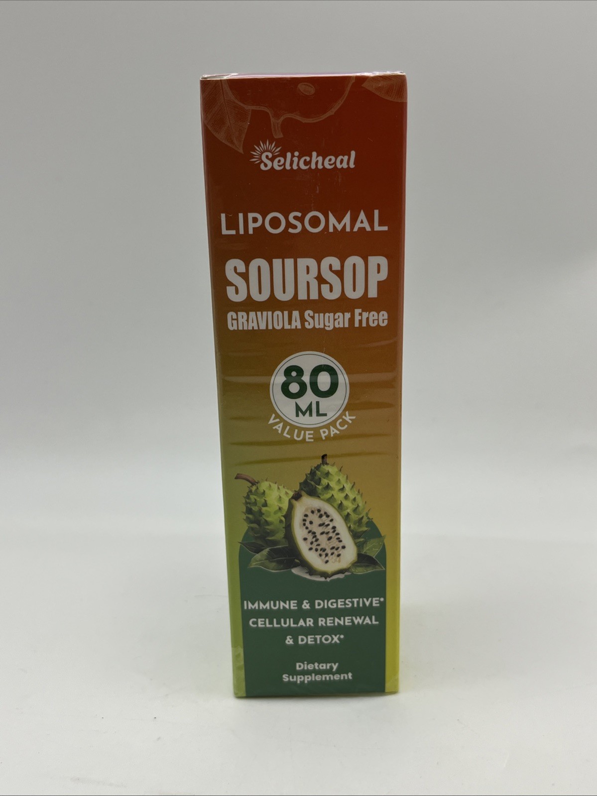 Selicheal Liposomal Soursop Graviola Sugar Free Drops 80 ML Value Pack New