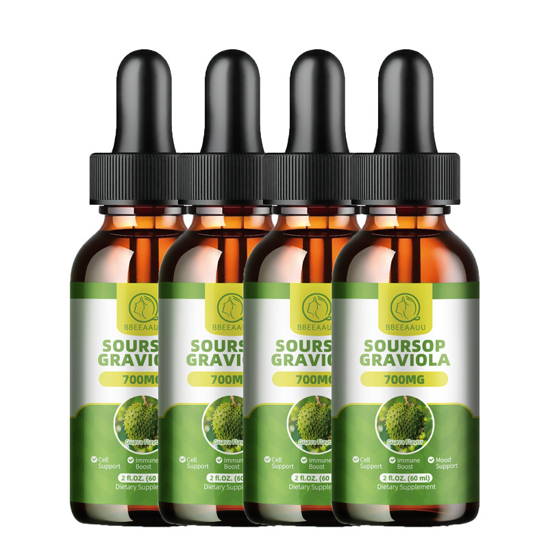 Pure Soursop Graviola Extract Liquid Drops Support Regeneration, Immune Boost