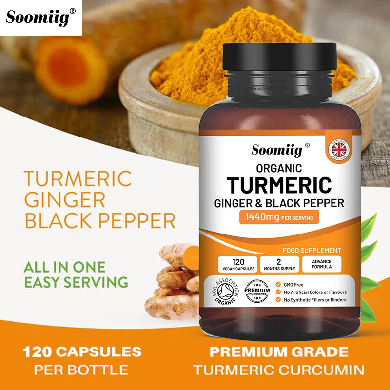 Turmeric Ginger&Black Pepper 1440mg Per Serving Supports Joint And Heart Health
