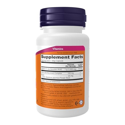 Now Foods Supplements, Vitamin C-1,000 with Rose HIPS & 30 Count (Pack of 1)