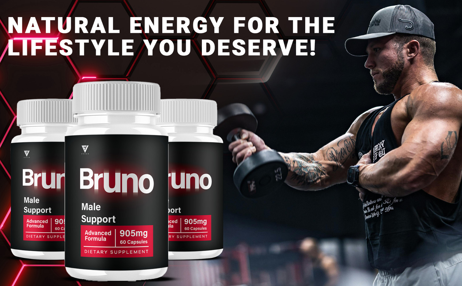 (5 Pack) Bruno Maximum Performance Supplement Bruno Premium Pills (300 Capsules)