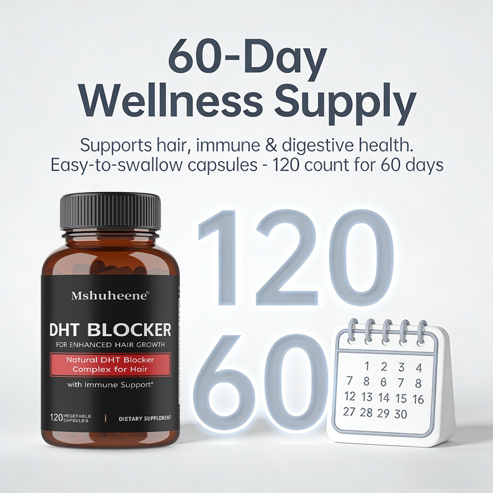 DHT Blocker Supplements Saw Palmetto Extract Hair Growth Digestive 30-120 Count