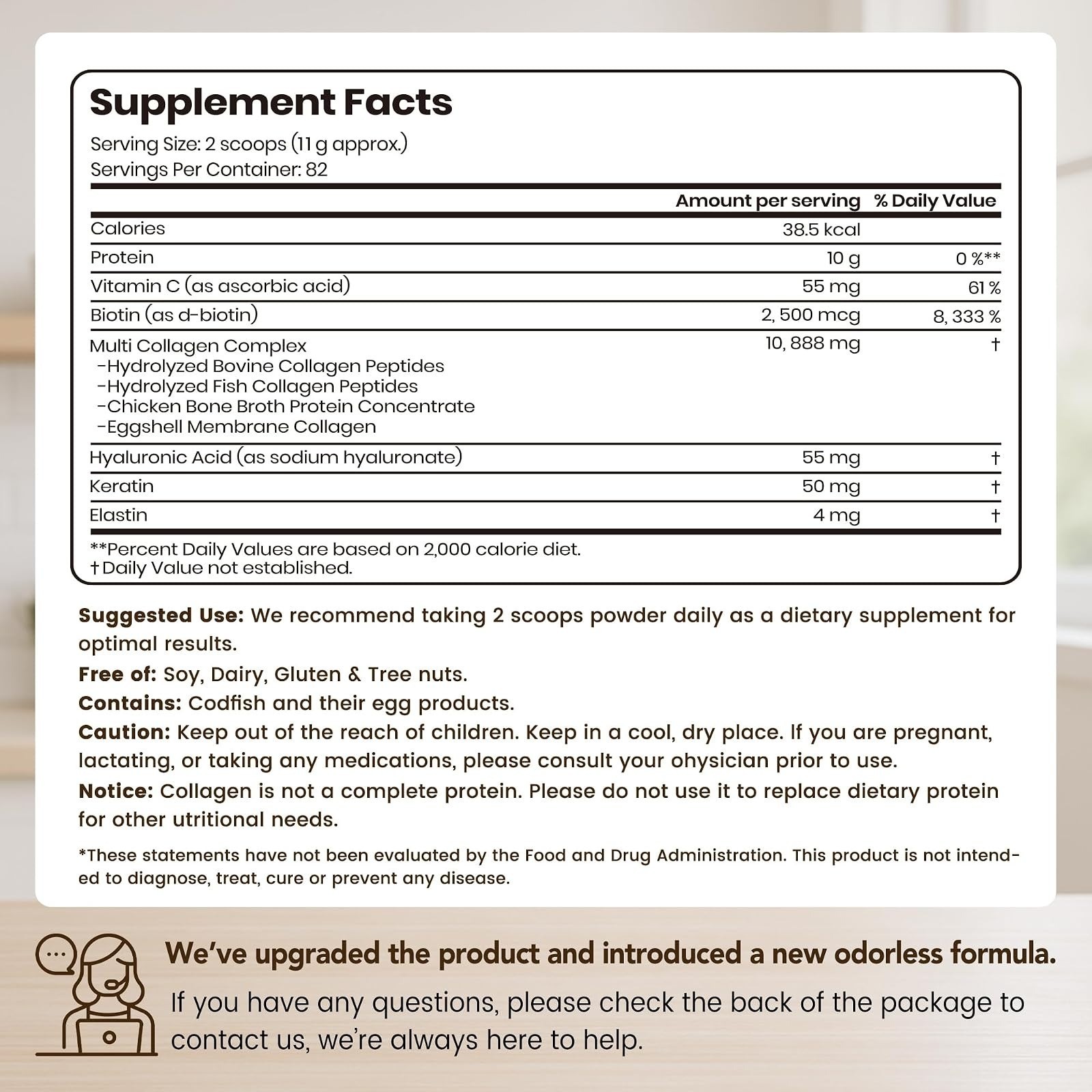 VEV Multi Collagen Peptides Powder 32 oz – Unflavored Hydrolyzed Collagen