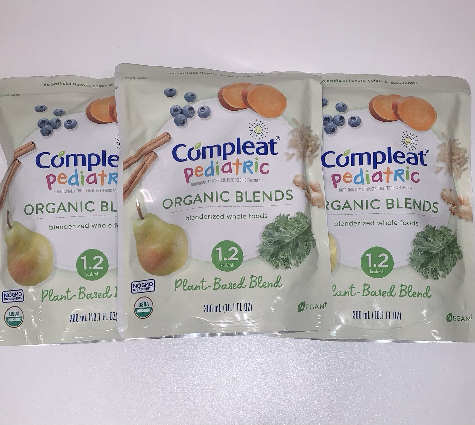 1 Box of 33 – Compleat Pediatric Organic Blend Plant Base Blended Tube Feeding