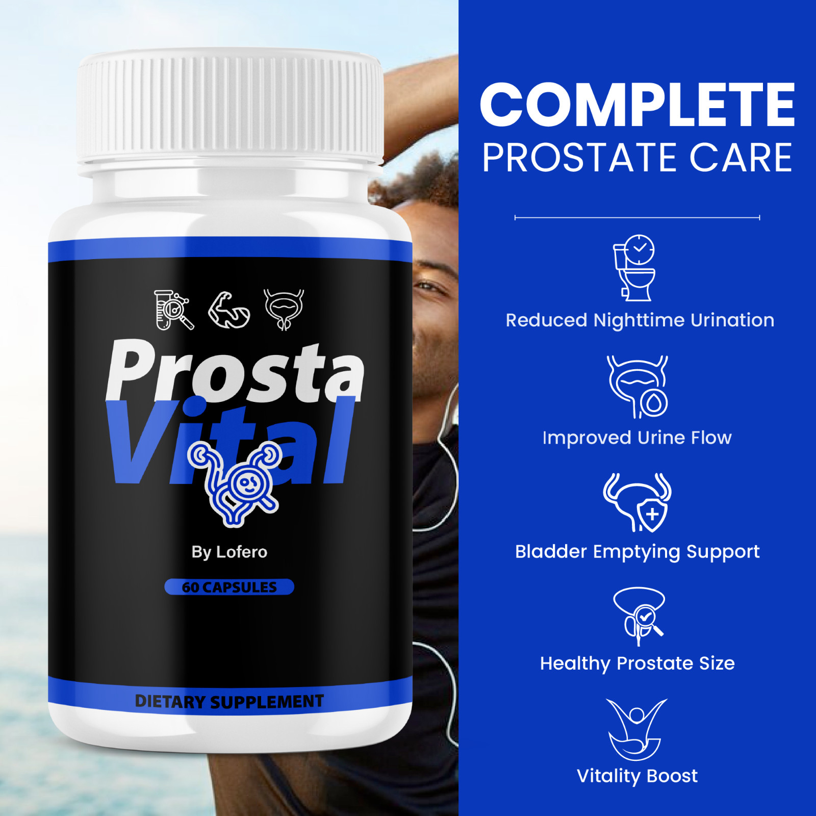 (3 Pack) ProstaVital Supplement, Prosta Vital Pills Advanced Formula (180ct)