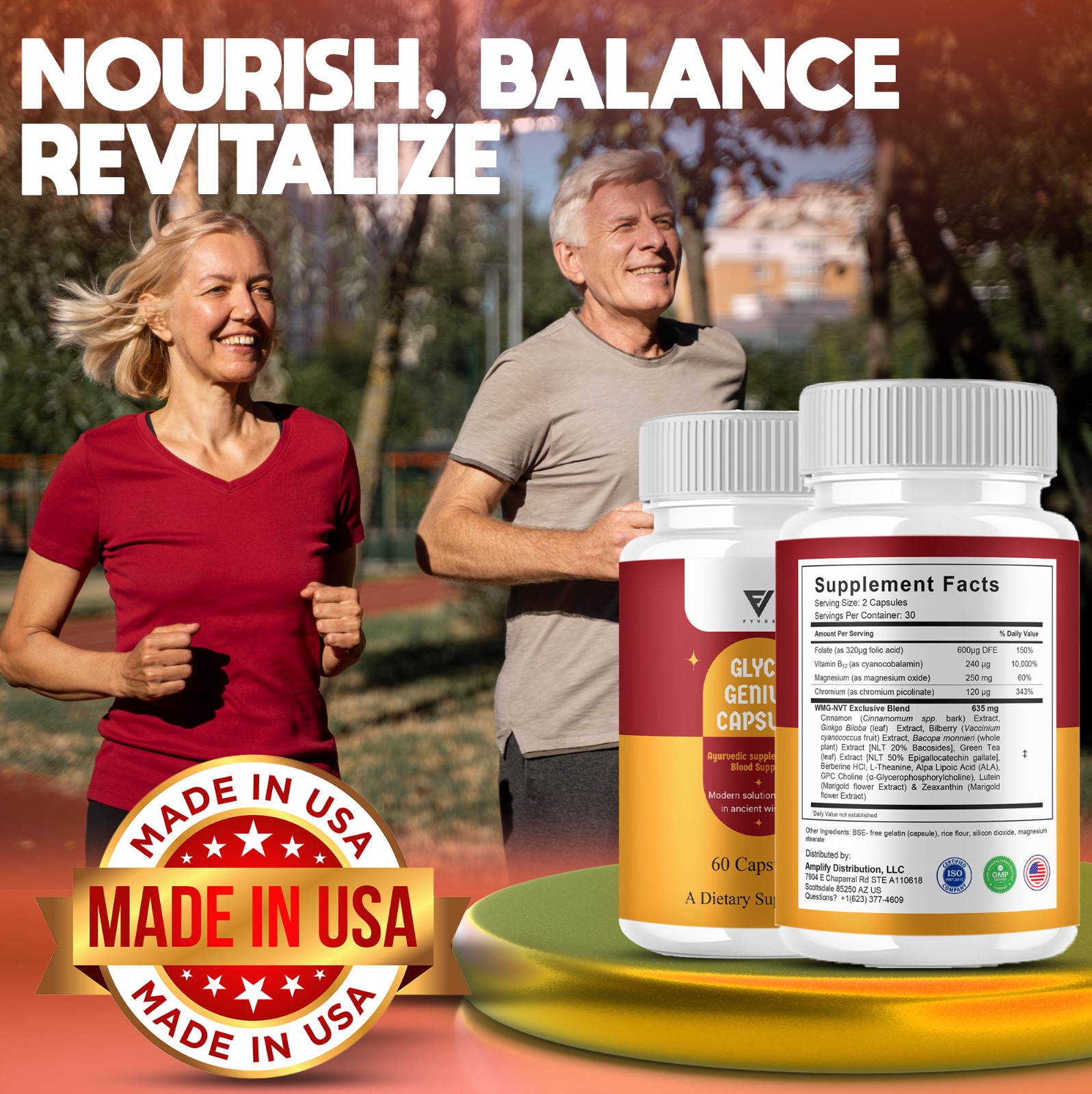 (3 Pack) Glyco Genius Capsules GlycoGenius Maximum Strength Pills (180 Capsules)
