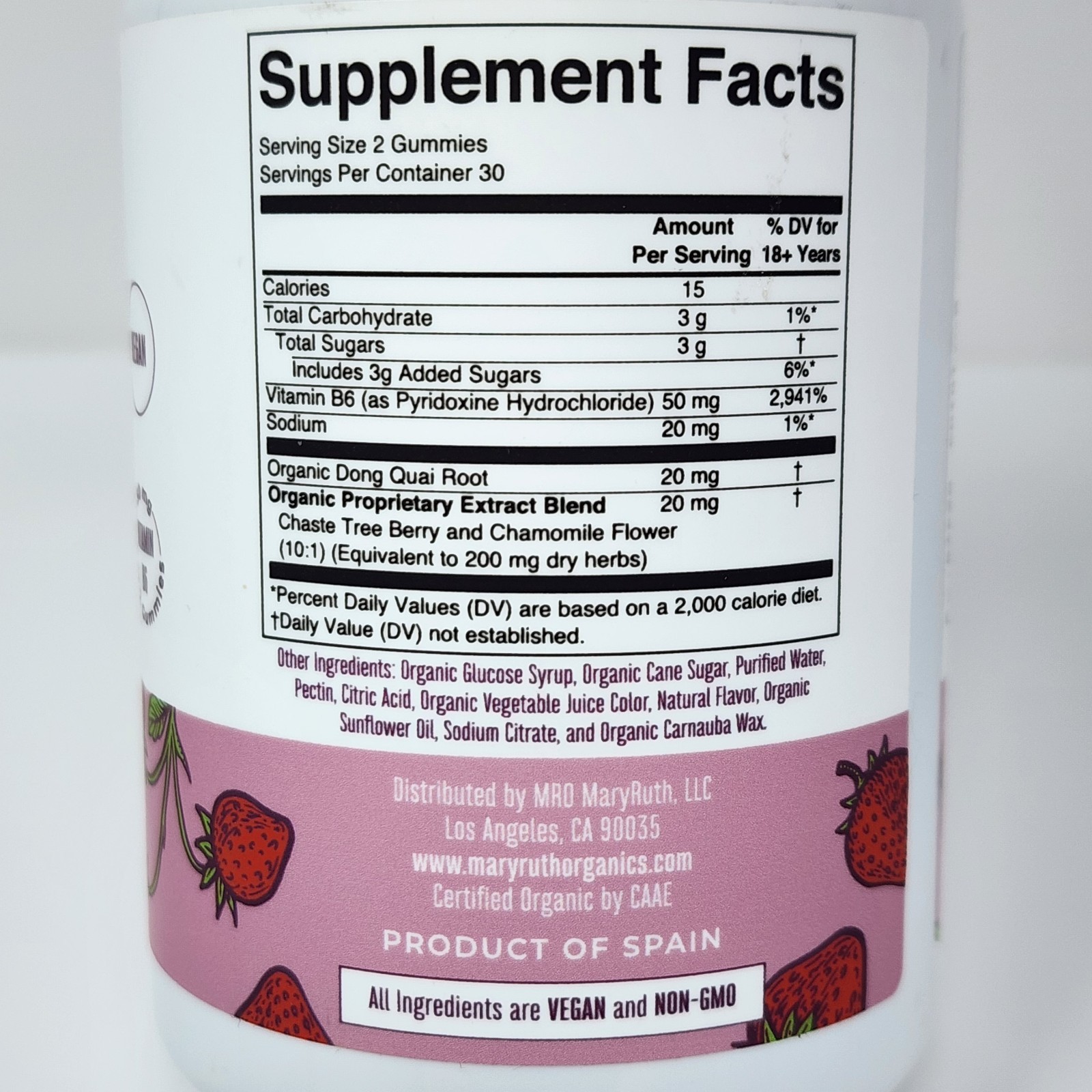 Mary Ruth’s Organic Menstrual Support Gummies Strawberry, 60 Gummies Exp 12/2026