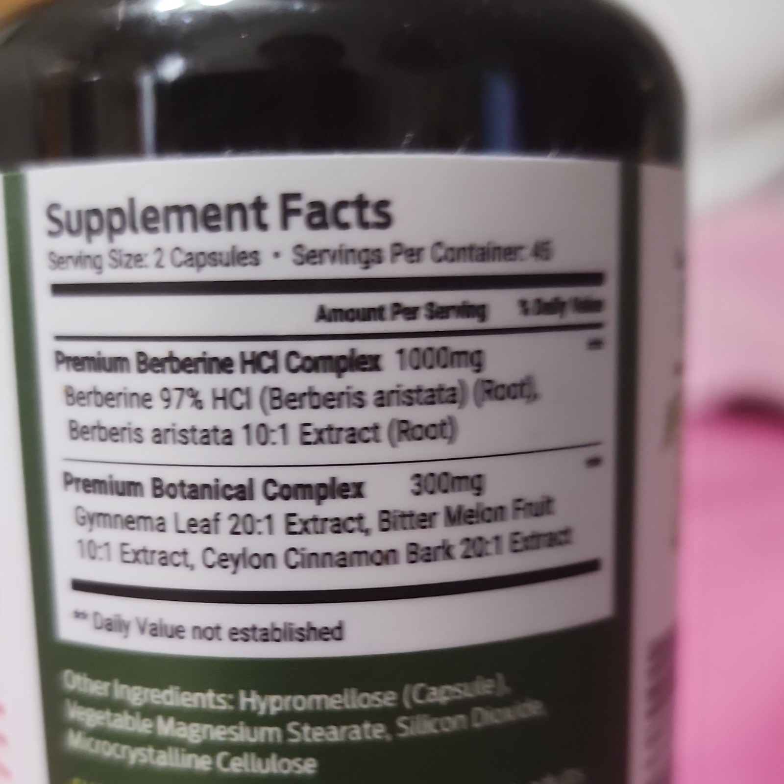 ForestLeaf Berberine HCl Gymnema Bitter Melon Cinnamon 1300mg 90 Capsules