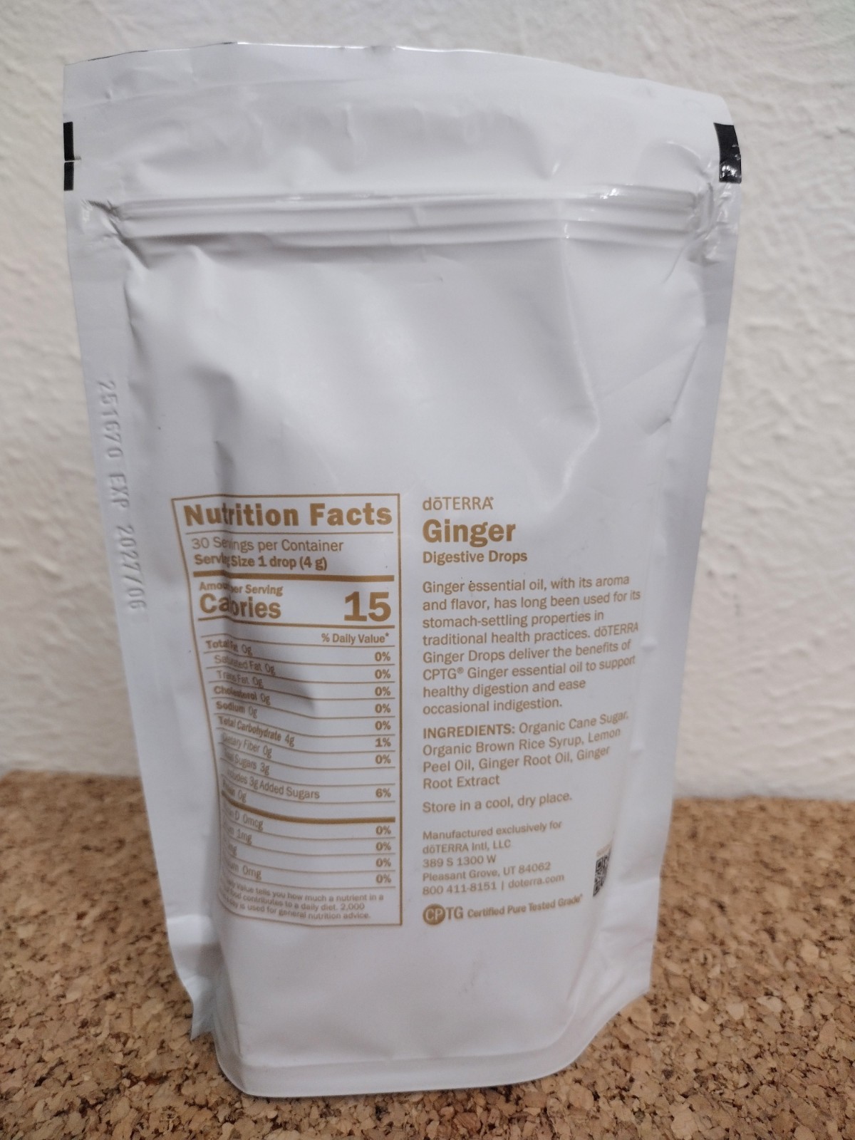 doTERRA Ginger Digestive Drops Digestive Support Ginger 30ct Exp 06/2027