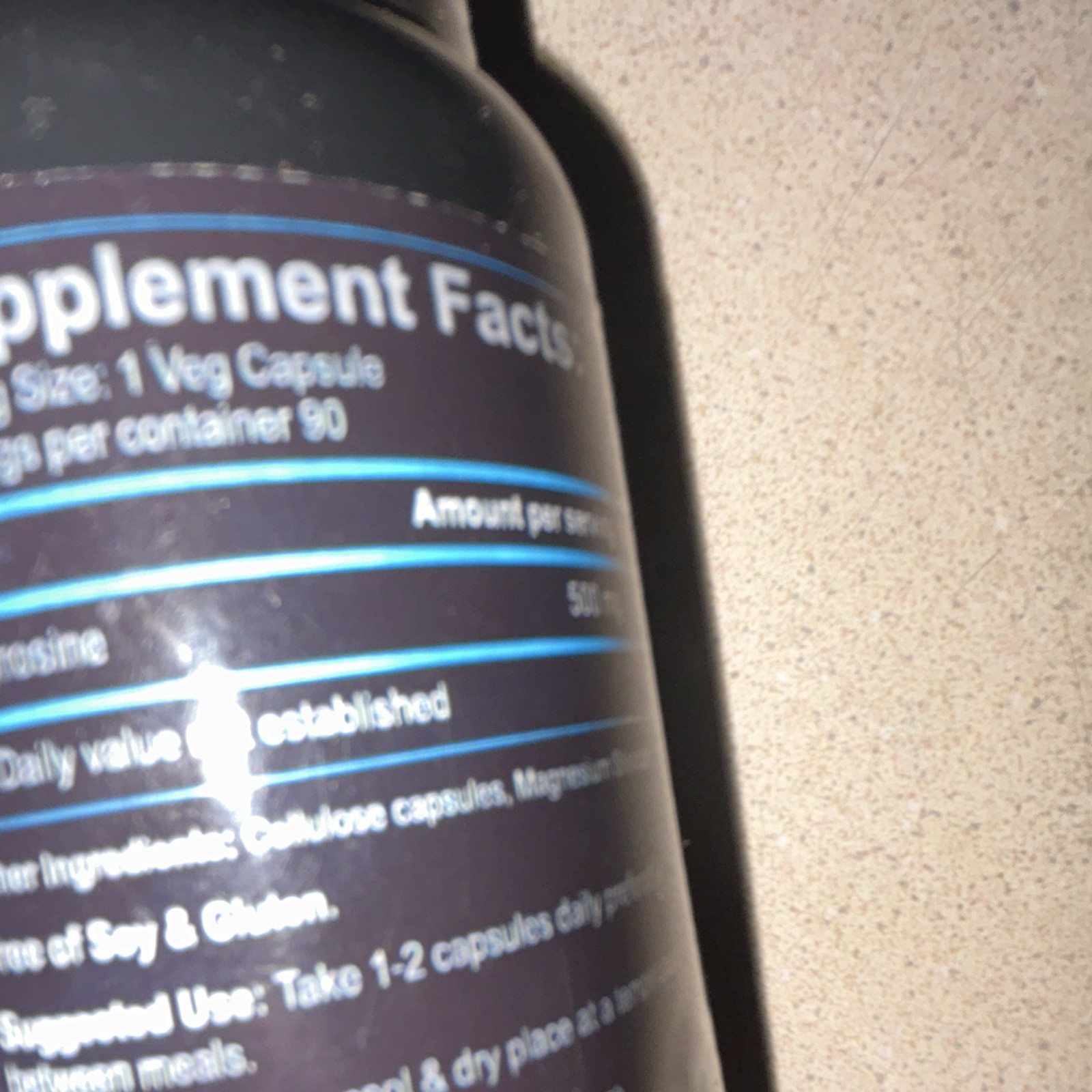 L-Tyrosine 500mg 90 Veg Capsules