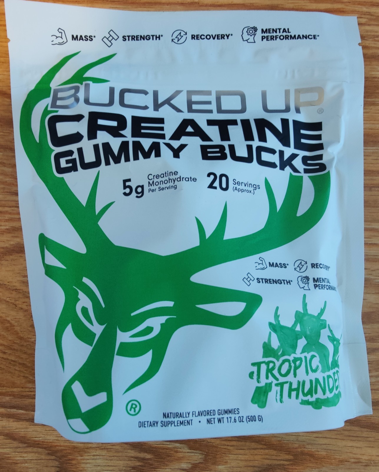 Bucked Up Creatine Gummies 20 Servings. Tropic Thunder ! BRAND NEW , SEALED