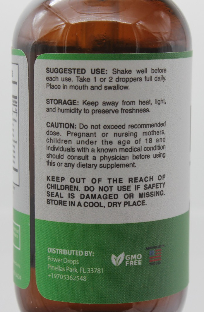 Power Drops Weight Loss Supplement Drops Fat Burn, Appetite, Metabolism 2oz 60ml
