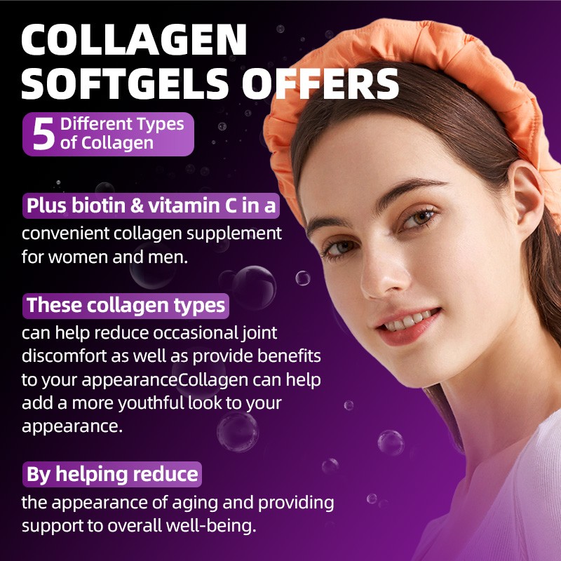 Biotin 25,000mcg with Collagen & Keratin Capsules Hair Skin Nails Supplement
