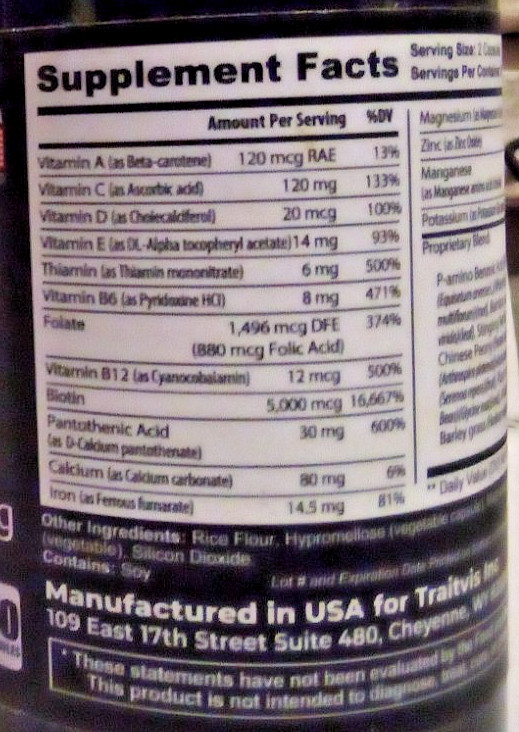 Raw Science Hair Growth Formula -700 mg – 60 caps – Non GMO – Exp 5/27 FREE S/H
