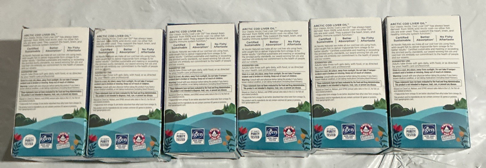 Nordic Naturals Arctic Cod Liver Oil Softgels Lemon 6×90 Count Expire 01/28