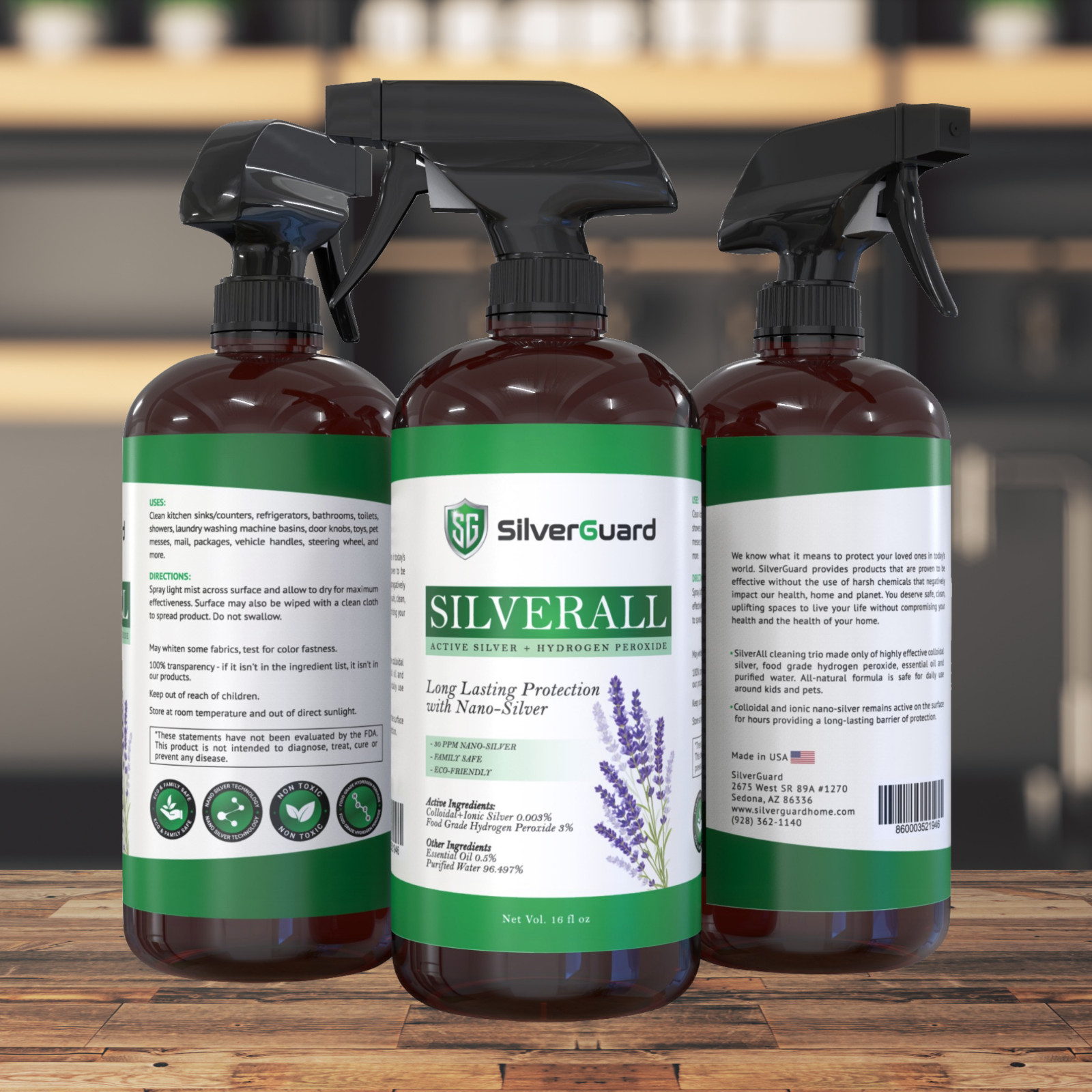 SilverGuard SilverAll Enhanced Hydrogen Peroxide Spray + Active Colloidal Silver