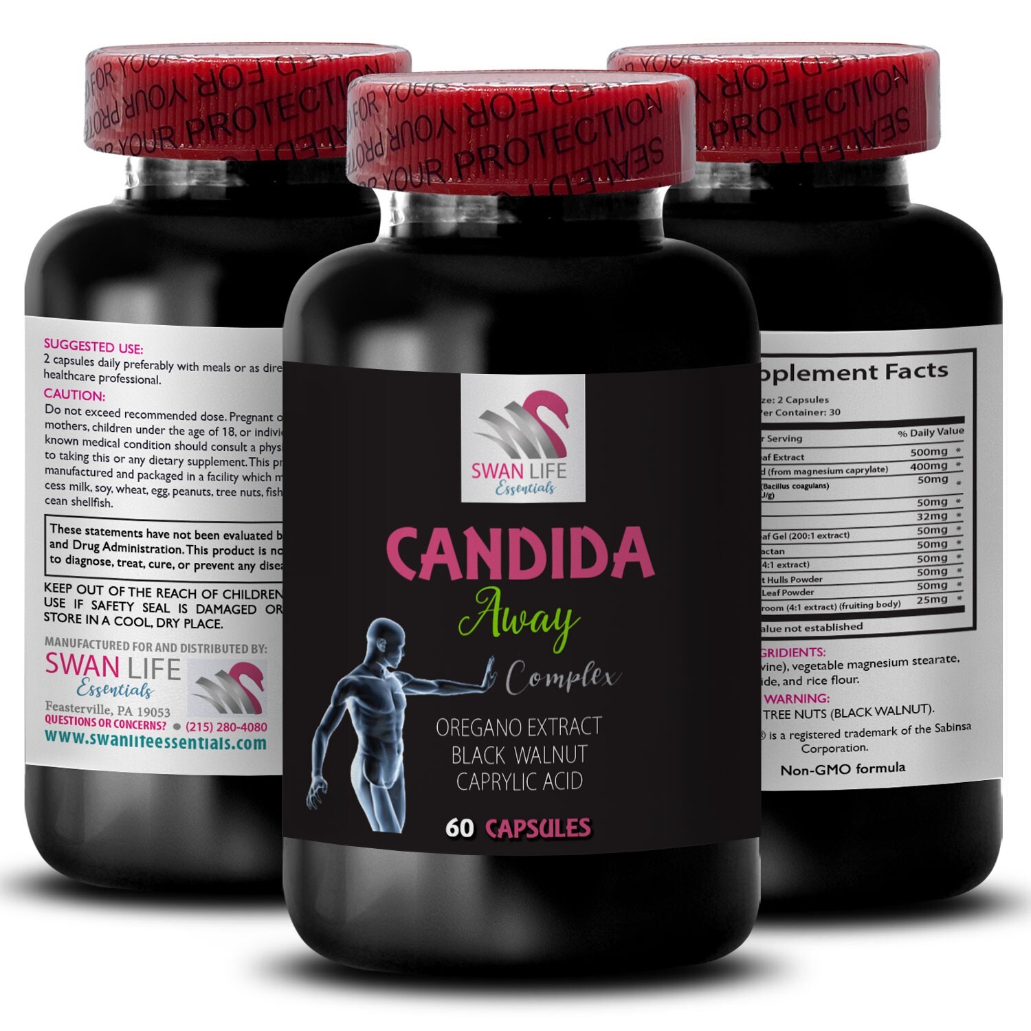 CANDIDA DETOX – wormwood – caprylic acid – protease – anise seed – 1 BT