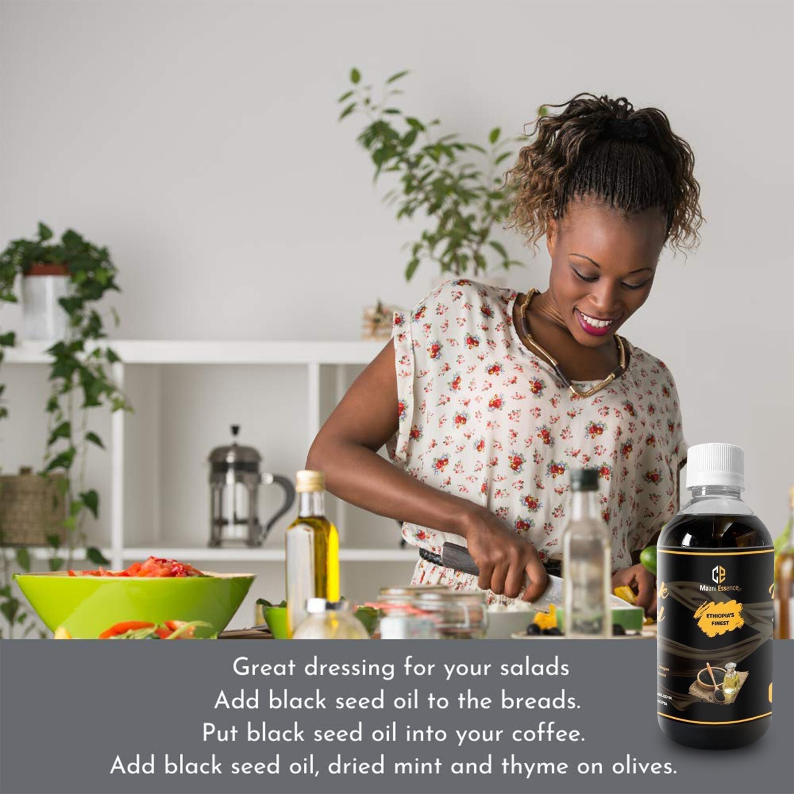 Pure Organic Ethiopian Black Seed Oil Cold Pressed Edible All Natural 2.8% Thymo