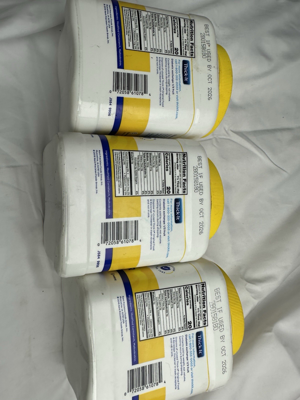 3 Pack Thick-It Original Food & Drink Thickener Unflavored 10 oz Each Canister
