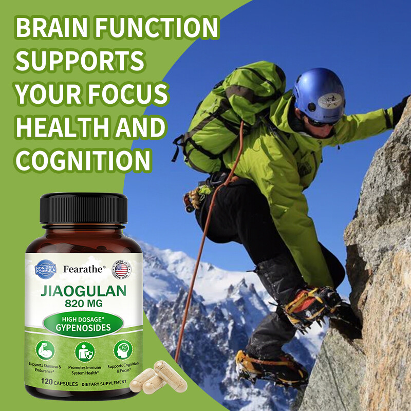 Jiaogulan 820mg – Gynostemma Pentaphyllum AMPK Activator, Caffeine-Free