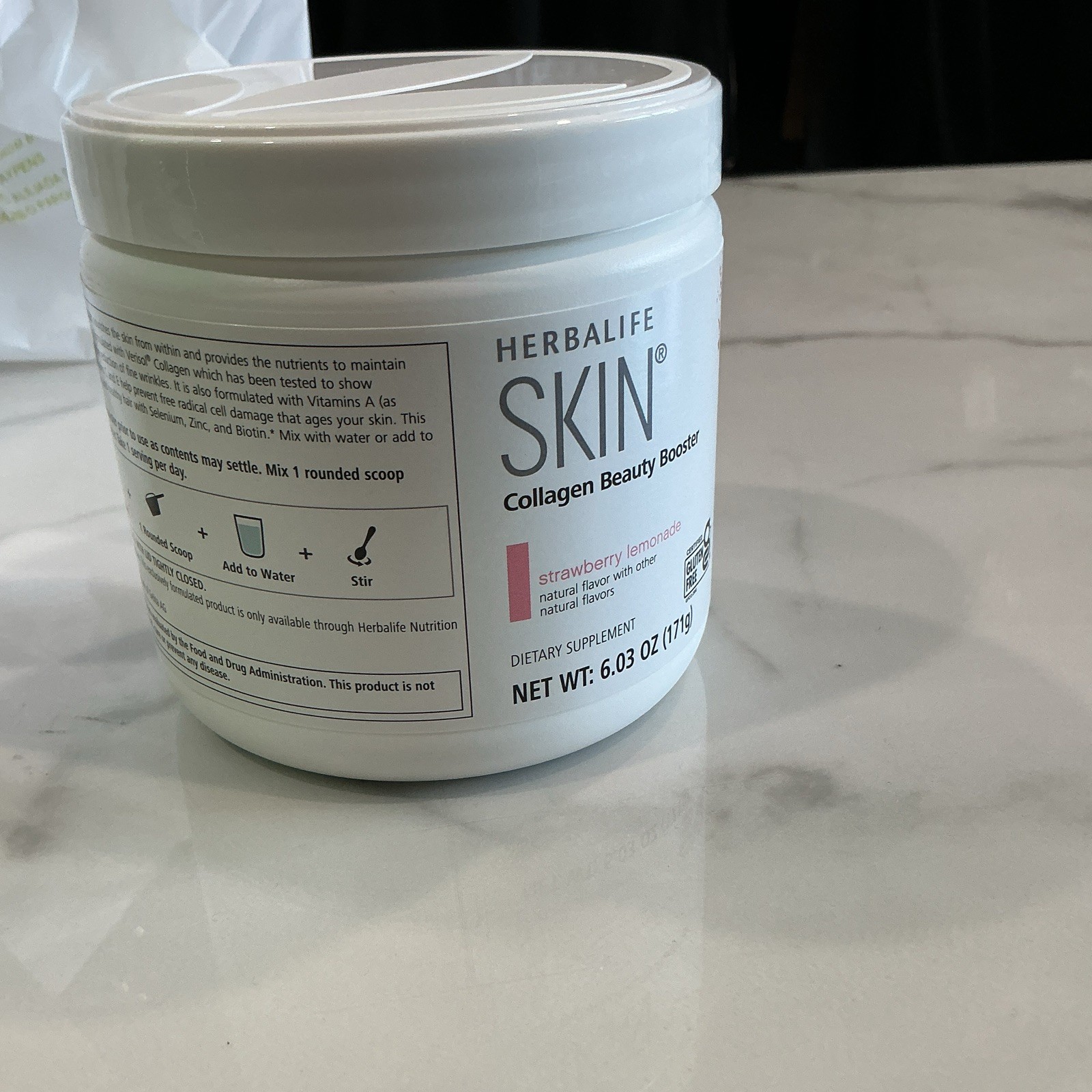 Herbalife SKIN Collagen Beauty Booster Strawberry Lemonade GF 6.03 oz
