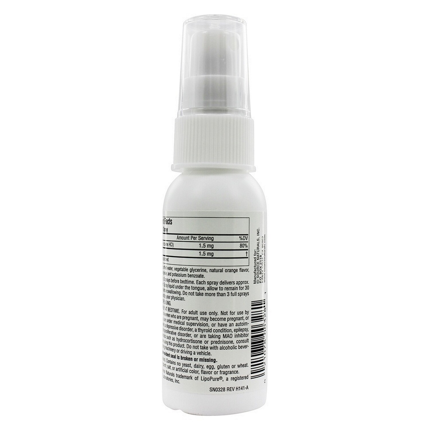 Source Naturals NutraSpray Melatonin, Natural Orange, 2 Fluid Ounce