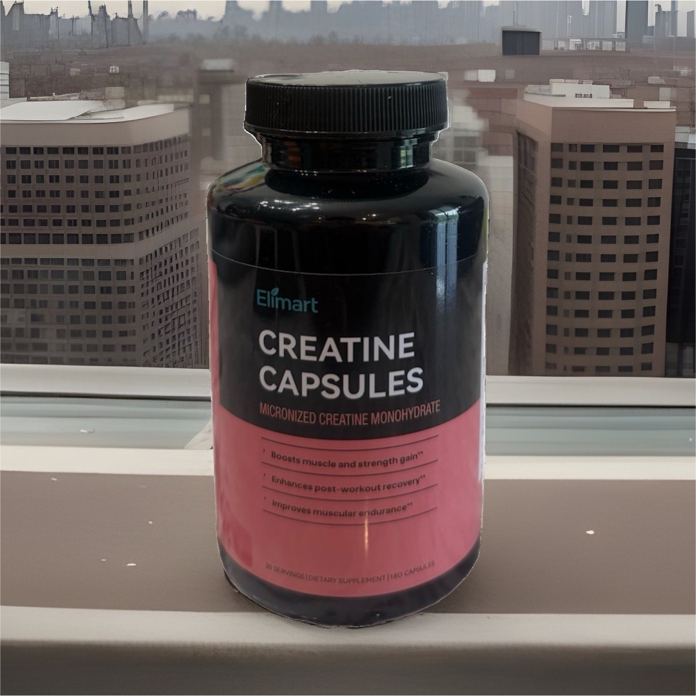 Elimart Creatine Capsules Micronized Creatine Monohydrate 180 Vegan
