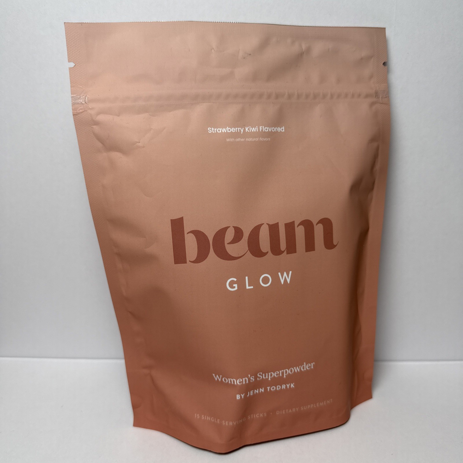 Beam Glow Women’s Superpowder Strawberry Kiwi Hormone Support Powder 15 Sticks