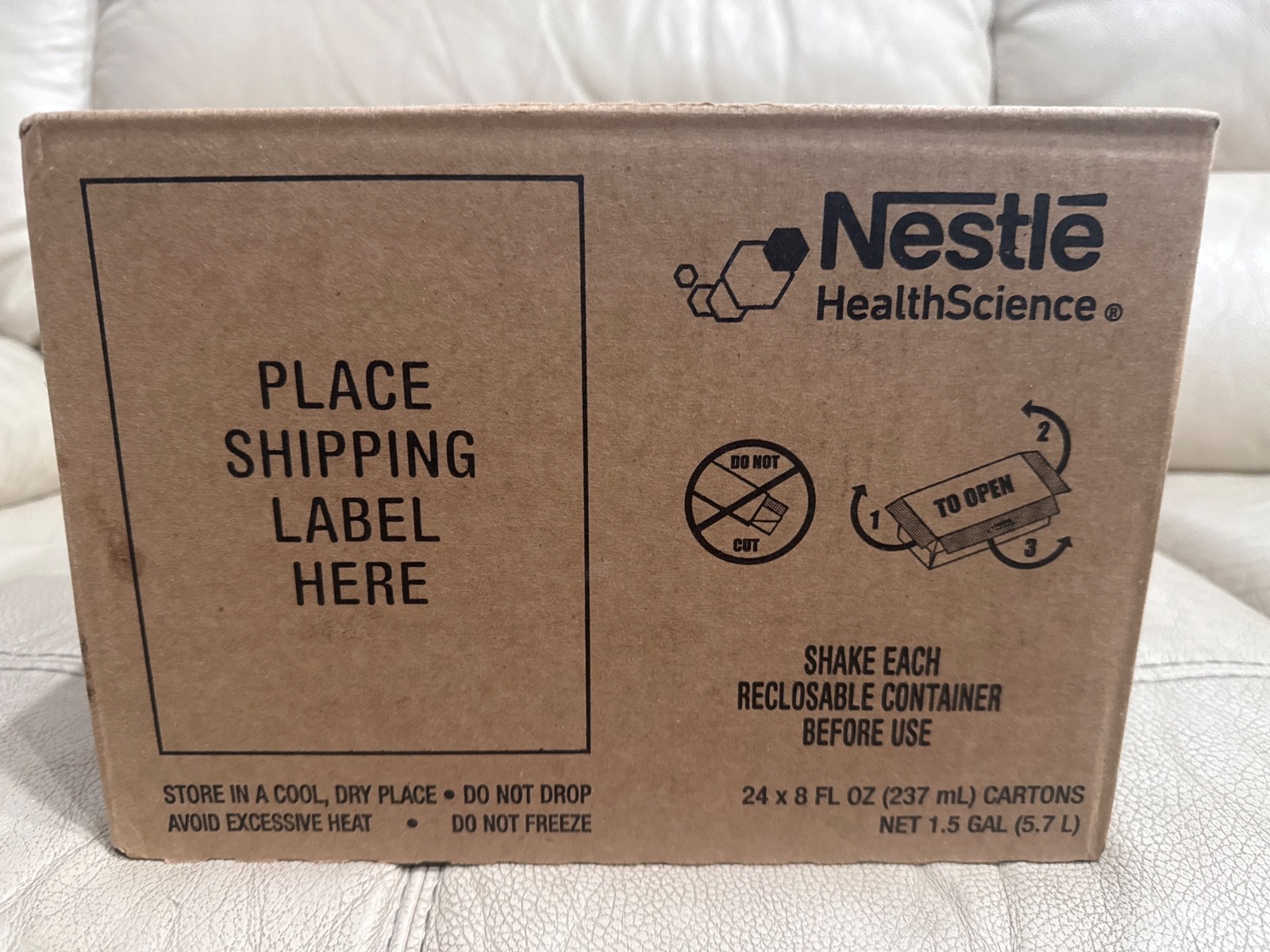 Case of 24-8 oz cartons Nestle Novasource Renal Supplement – Vanilla