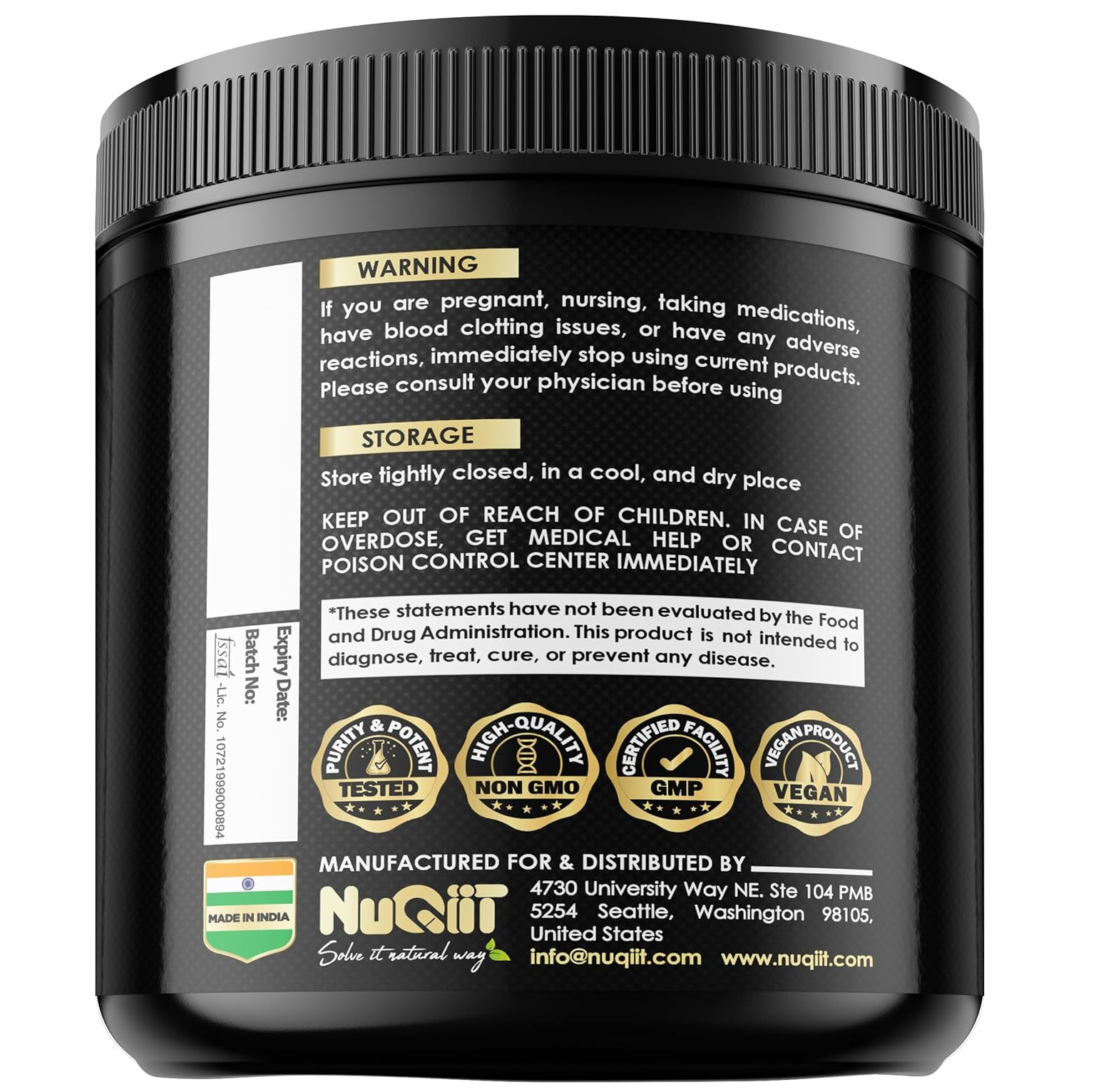 Shilajit Pure Himalayan Organic with Magnesium, Lions Mane, and Men Health Compl