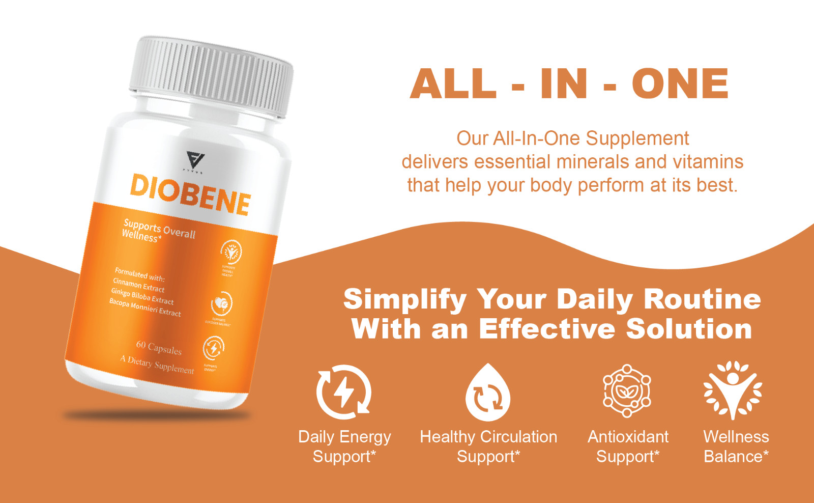 (3 Pack) Diobene Blood Wellness, Dio Bene Premium Health Support (180 Capsules)
