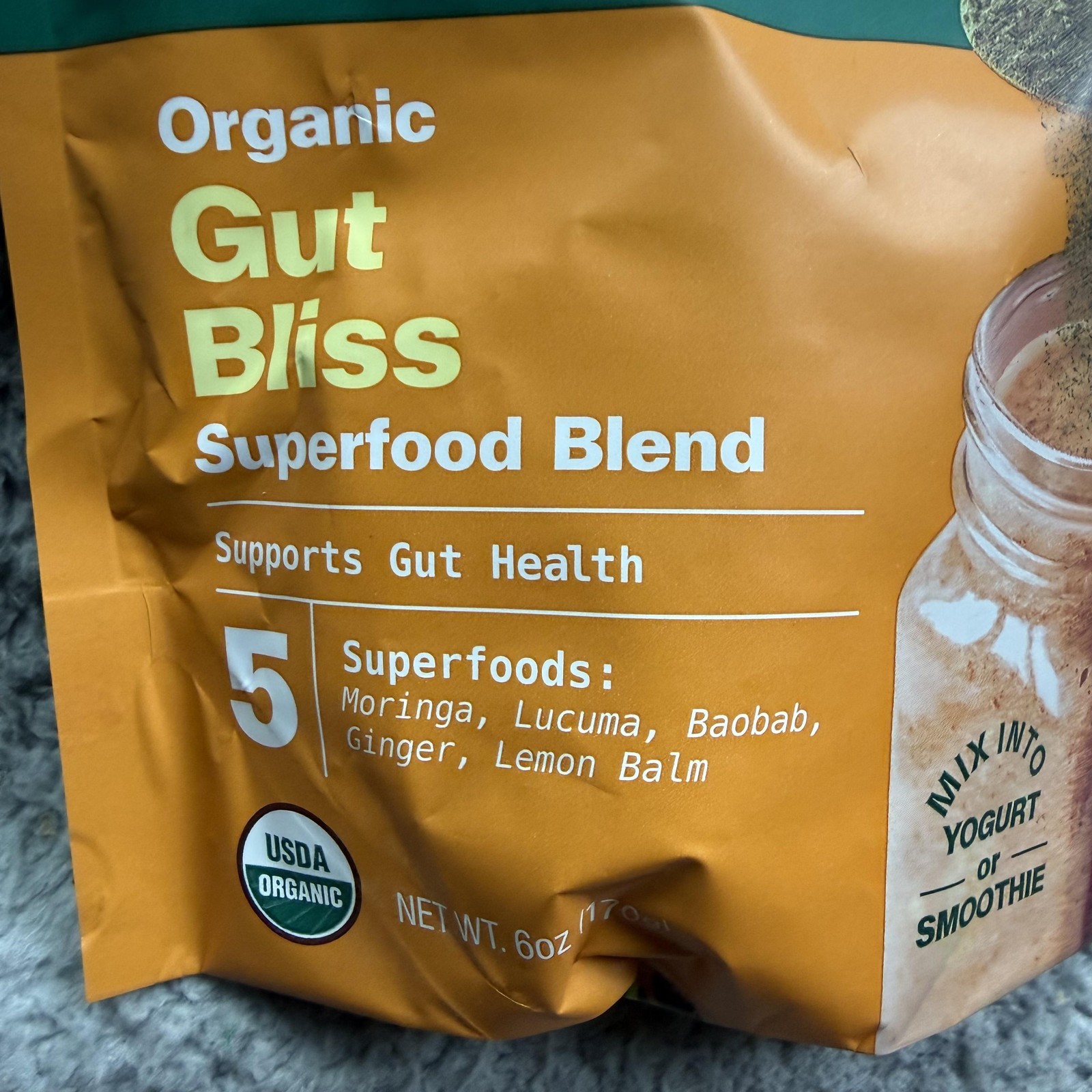 Kuli Kuli Gut Bliss Superfood Blend Powder 6oz 28 Servings Organic Gut Health