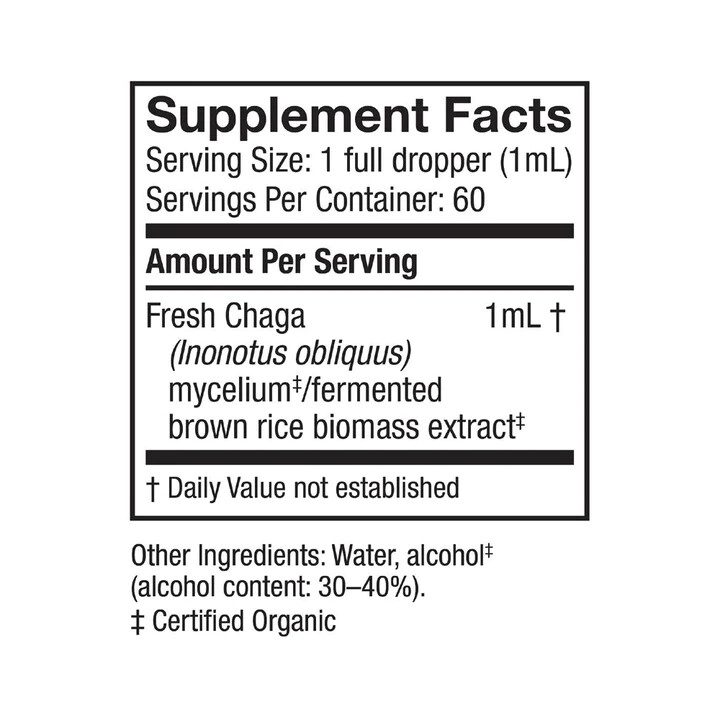 Host Defense Chaga Extract 2 oz – Immune, Respiratory, Lung Health, Reishi