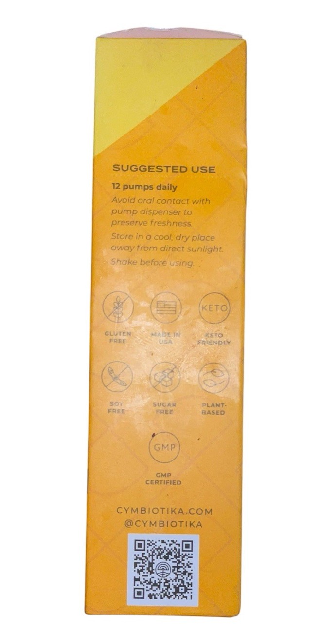 New Sealed CYMBIOTIKA D3+K2+CoQ10 Liquid Tangerine Flavor – 60 ml/2.0 fl oz